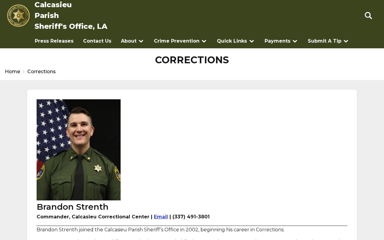 Calcasieu Parish release records role on the CPSO Corrections page
